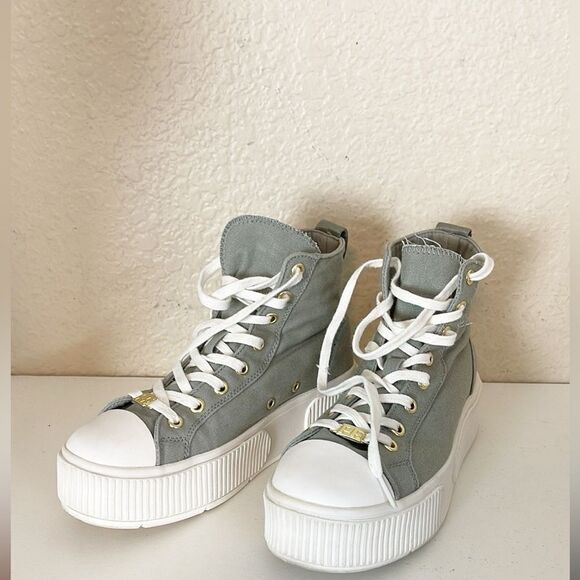 PF Flyers Allston high top retro women’s sneaker green Canvas 7 - Picture 5 of 16